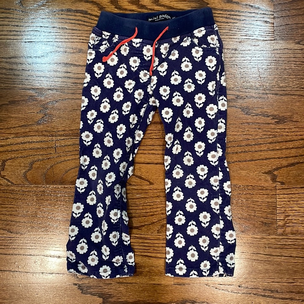 Mini Boden 4Y Floral Soft Jeans